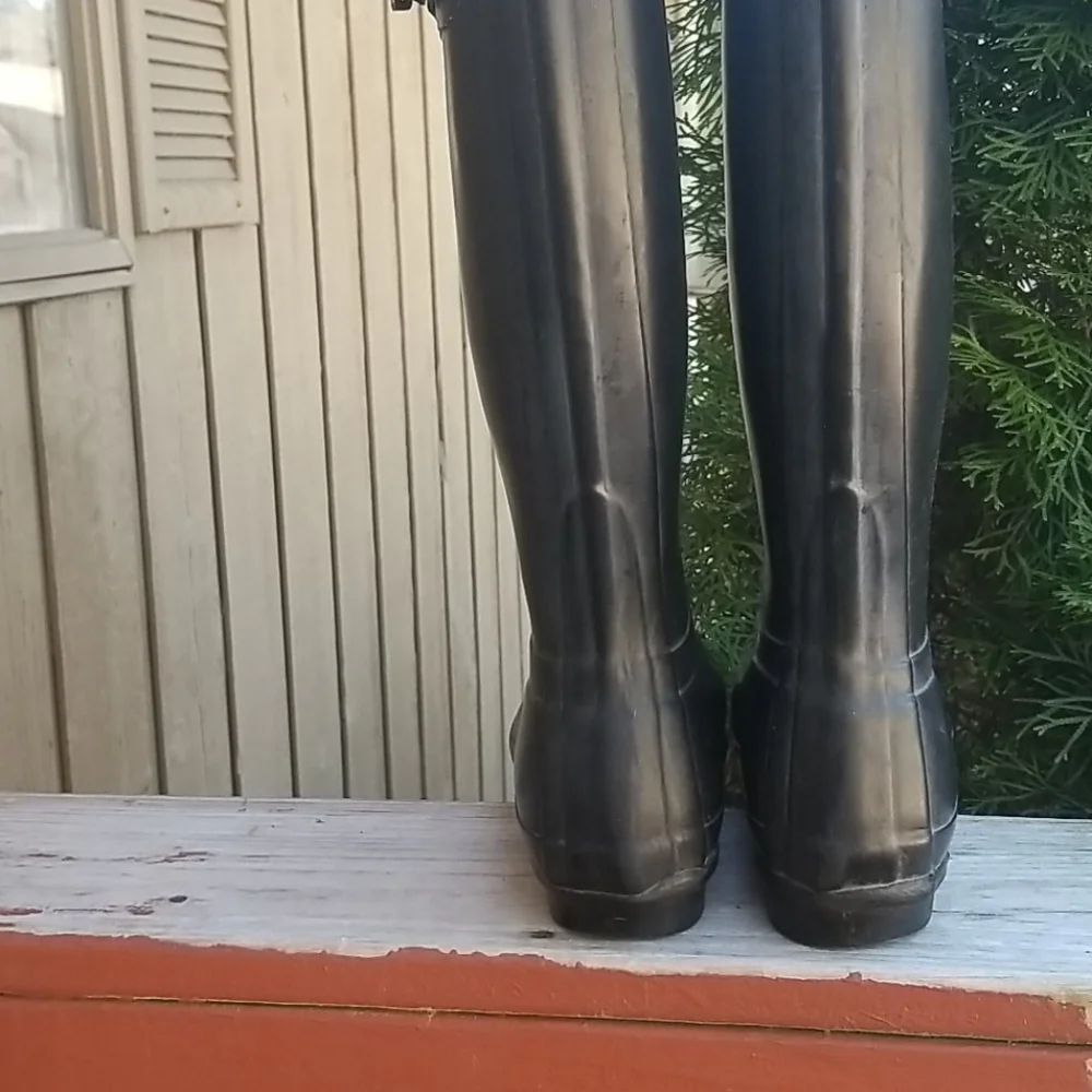 Hunter Black Tall Rain Boots